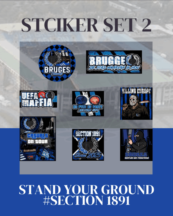 Sticker set 2 met verschillende club brugge stisckers