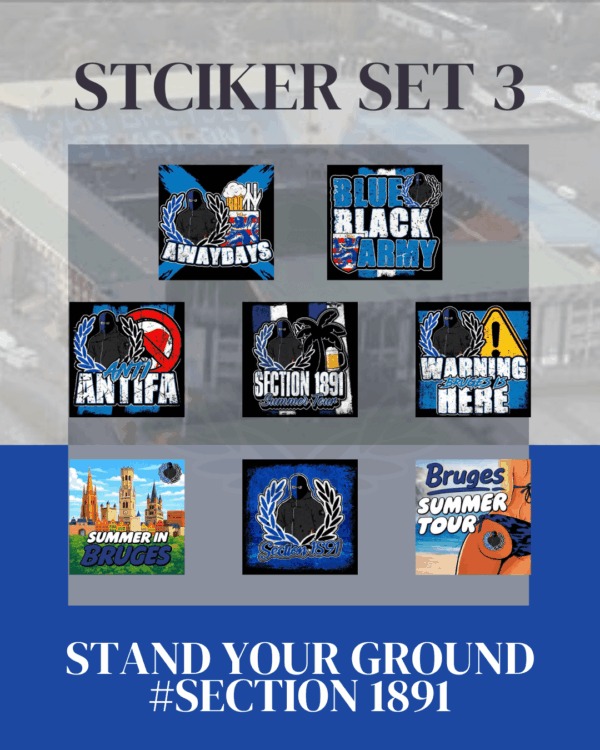 Sticker set 2 met verschillende club brugge stickers van de zomer