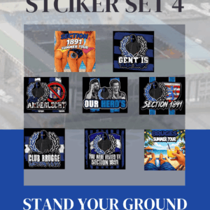 Sticker set 4 met verschillende club brugge stickers van de zomer
